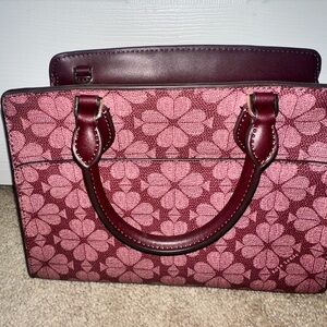 KATE SPADE FLOWER SMALL CROSSBODY BAG SATCHEL MADISON GRANACHE MERLOT BERRY TOTE